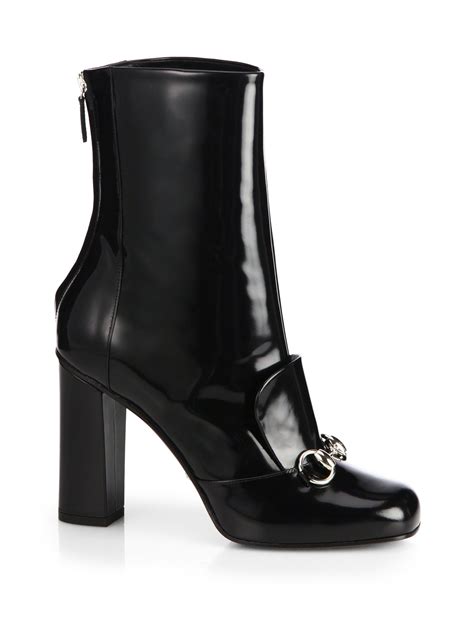 gucci leather ankle boots women|high heel gucci boots women.